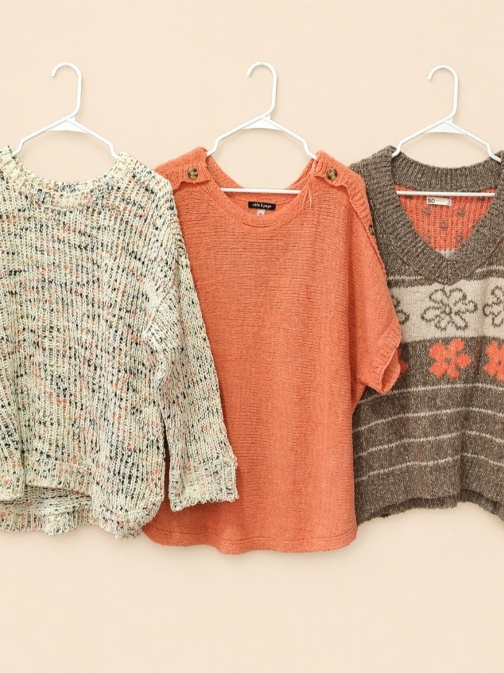 A Bundle Of Three Knit Sweater Blouses - 1X